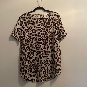Women’s Size 14 H&M Cheetah Short Sleeve Blouse